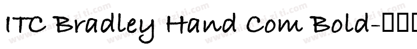 ITC Bradley Hand Com Bold字体转换